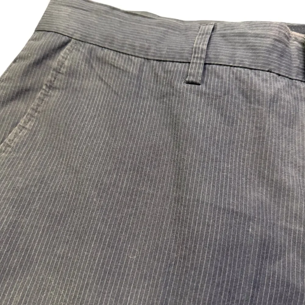 J.Crew Slim Bedford Seersucker Pants Mens 32x30 Navy Blue White Pinstripe Chino